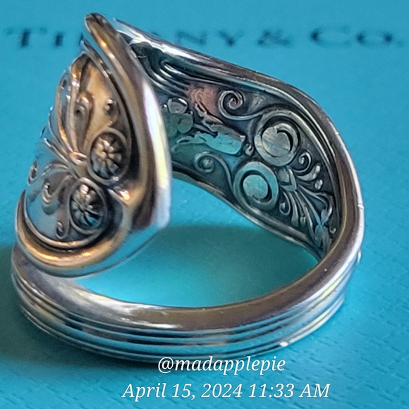 1870 Tiffany & Co. Saratoga Spoon Ring Sterling Silver Luxury Vintage Celeb #2 - Picture 5 of 17